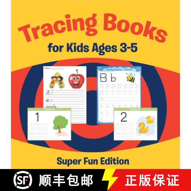 【2-3周达】Tracing Books for Kids Ages 3-5: Super Fun Edition [9798869455628]