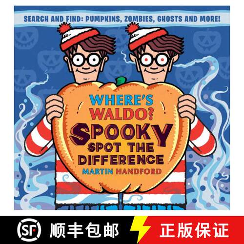 【3-4周达】精装 Where's Waldo? Spooky Spot the Difference [9781536251975]