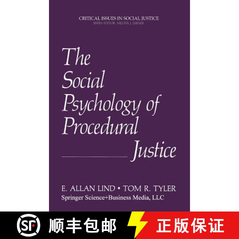 【3-4周达】The Social Psychology of Procedural Justice [9781489921178]
