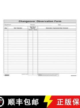 【3-4周达】Quick Changeover: Observation Form: Observation Form [9781138078901]