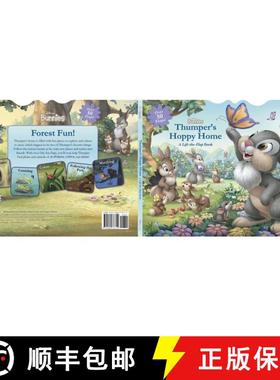 【3-4周达】Disney Bunnies: Thumper's Hoppy Home: A Lift-the-Flap Board Book [9781484773710]