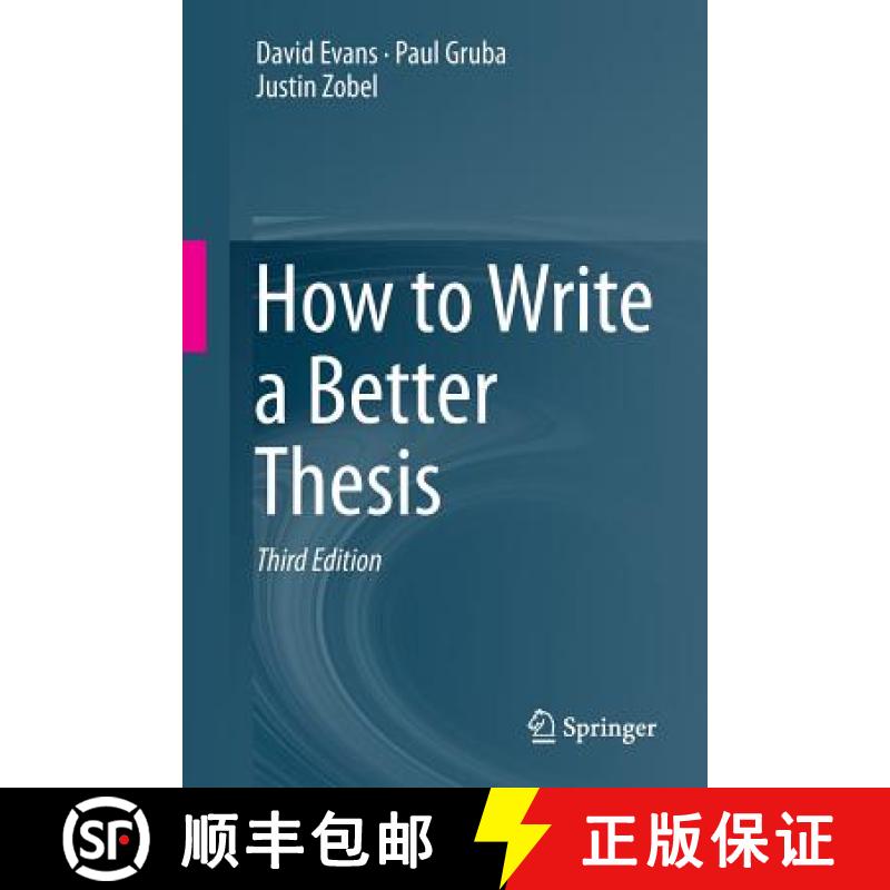 【3-4周达】How to Write a Better Thesis [9783319042855]