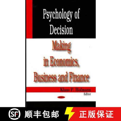 【3-4周达】Psychology of Decision Making in Economics, Business and Finance [9781600219177]