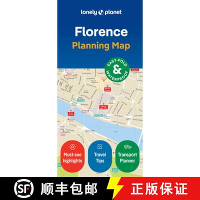 【3-4周达】Lonely Planet Florence City Map: Durable, Waterproof, Easy-Fold Planning Map with Attracti... [9781787015678]