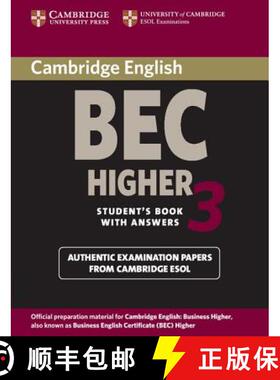 【3-4周达】Cambridge BEC Higher 3: Examination Papers from University of Cambridge ESOL Examinations:... [9780521672030]