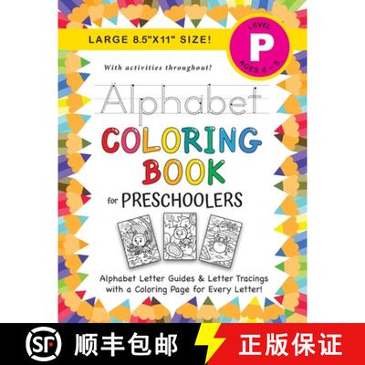 【3-4周达】Alphabet Coloring Book for Preschoolers: (Ages 4-5) ABC Letter Guides, Letter Tracing, Col... [9781774379127]