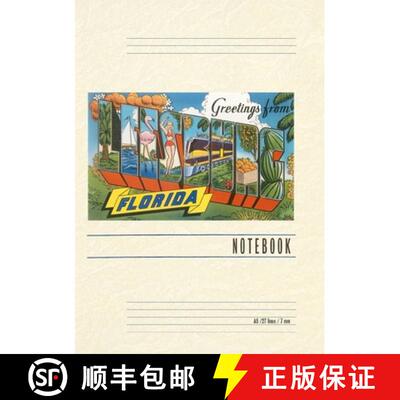 【3-4周达】Vintage Lined Notebook Greetings from Leesburg, Florida [9798385410200]