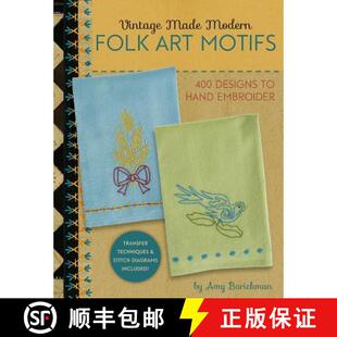 Made Art Vintage Hand 9780692701775 Modern 4周达 400 Motifs Folk Embroider Designs