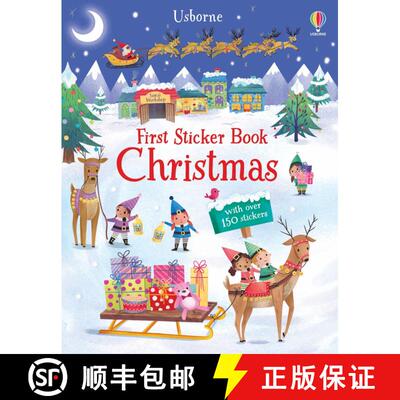 【3-4周达】First Sticker Book Christmas: A Christmas Holiday Book for Kids [9781805317074]