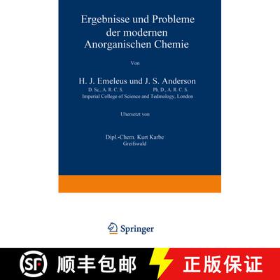 【3-4周达】Ergebnisse und Probleme der Modernen Anorganischen Chemie (Softcover reprint of the origin... [9783642937934]