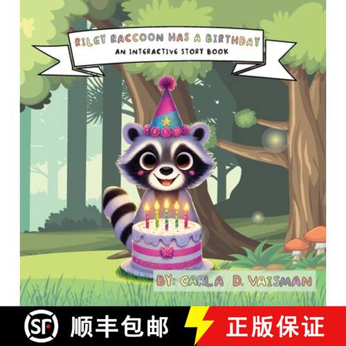 【3-4周达】Riley Raccon Has a Birthday: An Interactive Story Book [9798218467487]