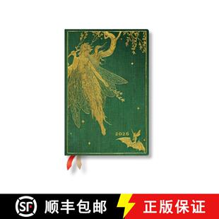 【3-4周达】Paperblanks 2026 Olive Fairy Lang's Fairy Books 12-Month Planner Mini Day-At-A-Time Elasti... [9780349709819]