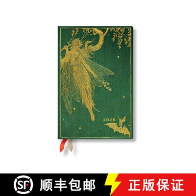 【3-4周达】Paperblanks 2026 Olive Fairy Lang's Fairy Books 12-Month Planner Mini Day-At-A-Time Elasti... [9780349709819]