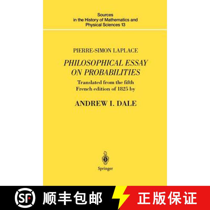 【3-4周达】Pierre-Simon Laplace Philosophical Essay on Probabilities : Translated from the fifth Fren... [9781461286899]