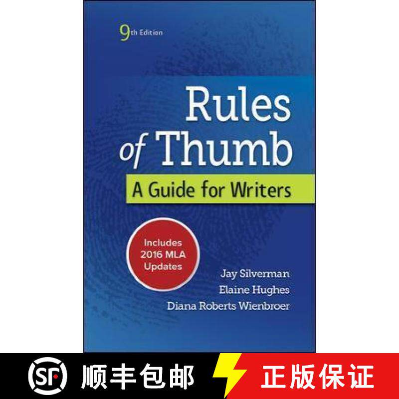 【3-4周达】Rules of Thumb 9e MLA 2016 UPDATE [9781259988653]