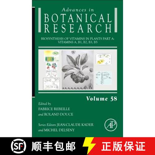 【3-4周达】精装 Biosynthesis of Vitamins in Plants Part a: Vitamins A, B1, B2, B3, B5 Volume 58 [9780123864796]
