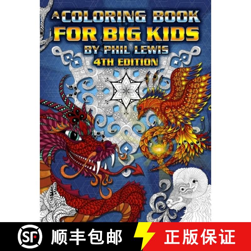 【2-3周达】A Coloring Book for Big Kids - 4th Edition [9781329644069]