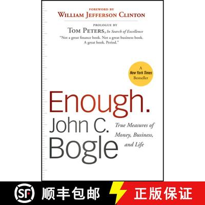 现货 博格长赢投资之道 Enough: True Measures Of Money, Business, And Life [Wiley金融] [9780470524237]