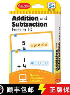 【3-4周达】闪记学习卡 10以内加减法 5岁以上 The Learning Line Flashcard Addition and Subtraction Facts... [9781609639464]