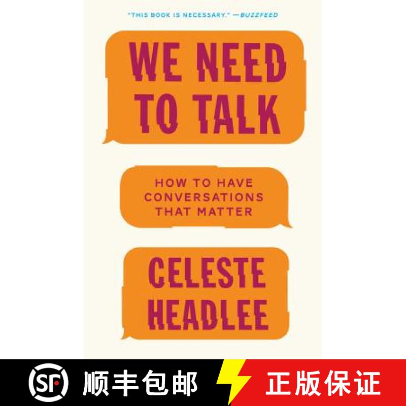 【3-4周达】We Need to Talk: How to Have Conversations That Matter [9780062669018]