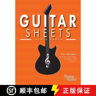Paper Clef Over Staff Guitar TAB Treble 100 &... Sheets Blank 4周达 9781953101112 pages