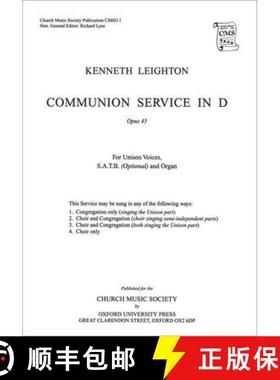 【3-4周达】Communion Service in D Op. 45: Vocal score [9780193952317]