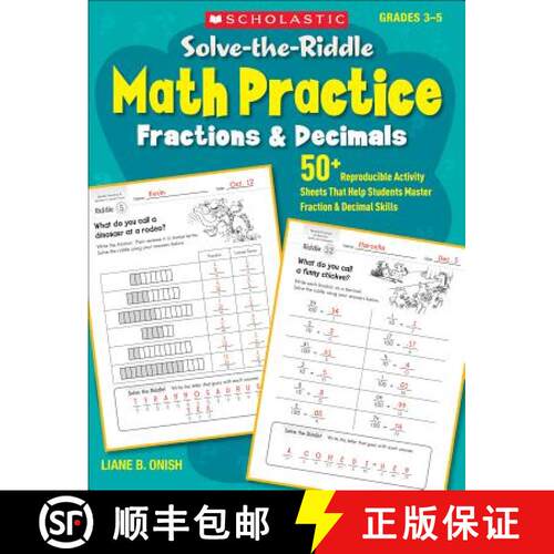 【3-4周达】Solve-The-Riddle Math Practice: Fractions & Decimals: 50+ Reproducible Activity Sheets Tha... [9780545400336]