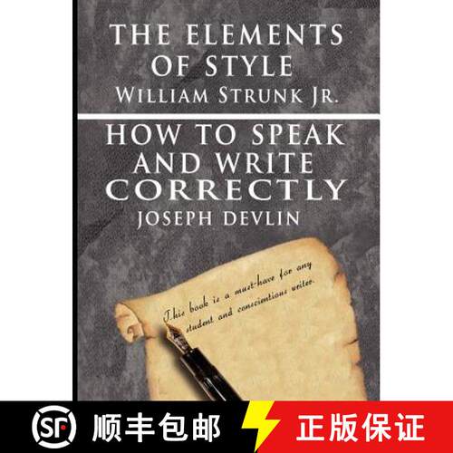 【3-4周达】The Elements of Style by William Strunk jr. & How To Speak And Write Correctly by Joseph D... [9789562912631]