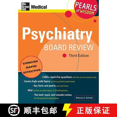 【3-4周达】Psychiatry Board Review: Pearls of Wisdom, Third Edition [9780071549714]