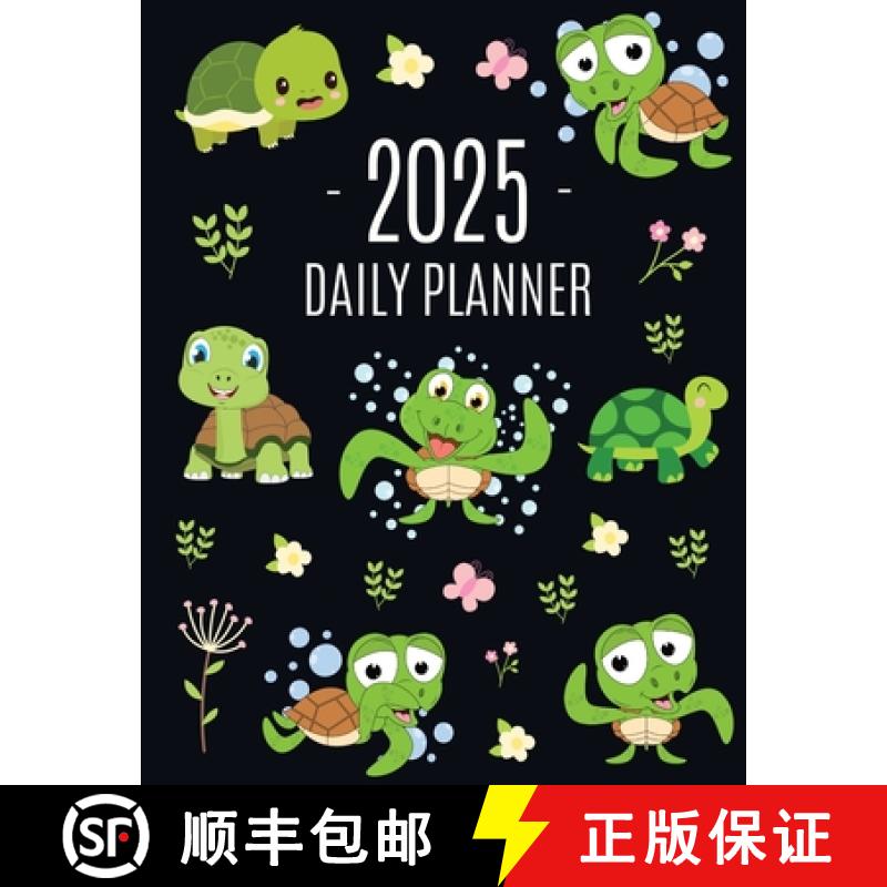 【2-3周达】Turtle Planner 2025: Cute Tortoise Organizer: January-December (12 Months) | Beautiful Age... [9781965994283]