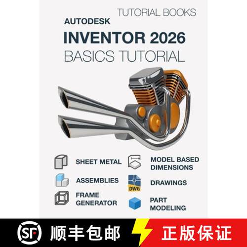 【3-4周达】Autodesk Inventor 2026 Basics Tutorial (COLORED): Learn the Basics of 3D CAD [9788198378316]