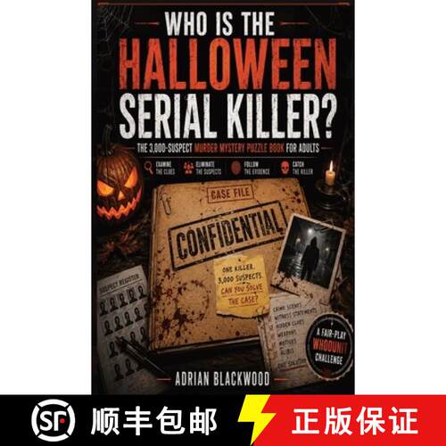 【3-4周达】Who Is The Halloween Serial Killer?: The 3,000-Suspect Murder Mystery Puzzle Book for Adul... [9783384969279]