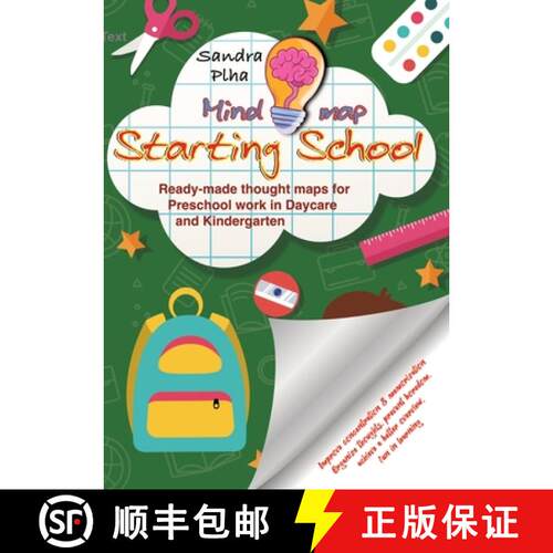 【3-4周达】KitaFix-Mindmap Starting School (Ready-made thought maps for Preschool work in Daycare and... [9783384615565]