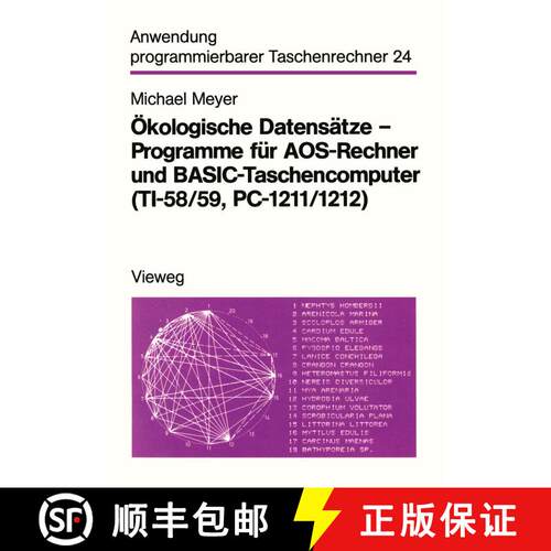 【3-4周达】Ökologische Datensätze -- Programme Für Aos-Rechner Und Basic-Taschencomputer (Ti-58/59... [9783528042462]