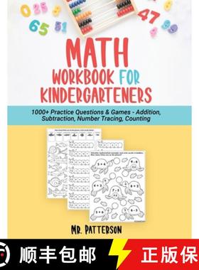 【3-4周达】Math Workbook for Kindergarteners: 1000+ Practice Questions & Games - Addition, Subtractio... [9781774340998]