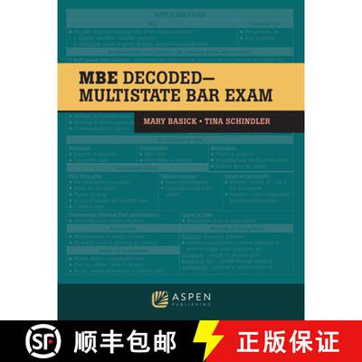 【3-4周达】The MBE Decoded: Multistate Bar Exam [9781543830903]