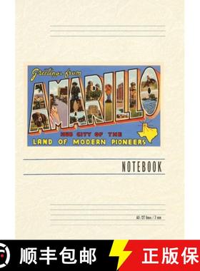 预订 Vintage Lined Notebook Greetings from Amarillo, Texas [9798385448326]