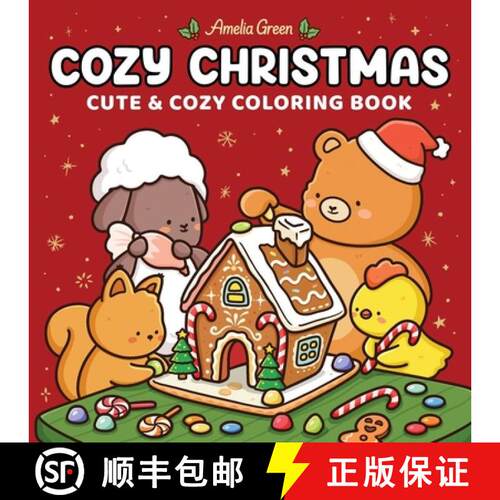 【3-4周达】Cozy Christmas: Cute & Cozy Coloring Book for Adults and Teens [9781964113326]