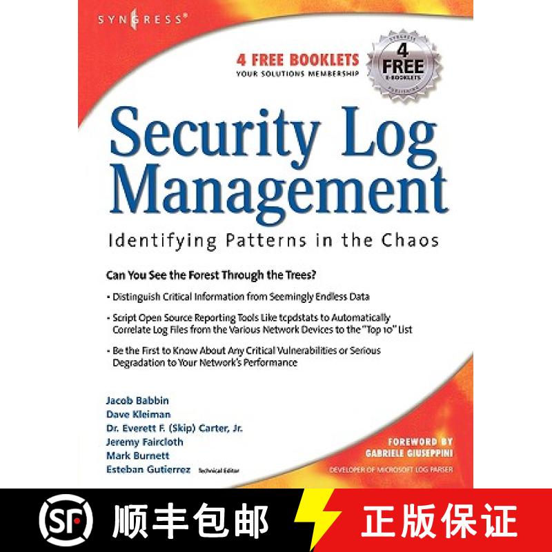 【2-3周达】Security Log Management: Identifying Patterns in the Chaos [9781597490429]