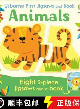 【3-4周达】Usborne First Jigsaws and Book: Animals [9781474988537]