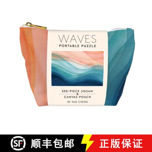 【3-4周达】Waves Portable Puzzle: 500-Piece Jigsaw & Canvas Pouch [9781797209623]