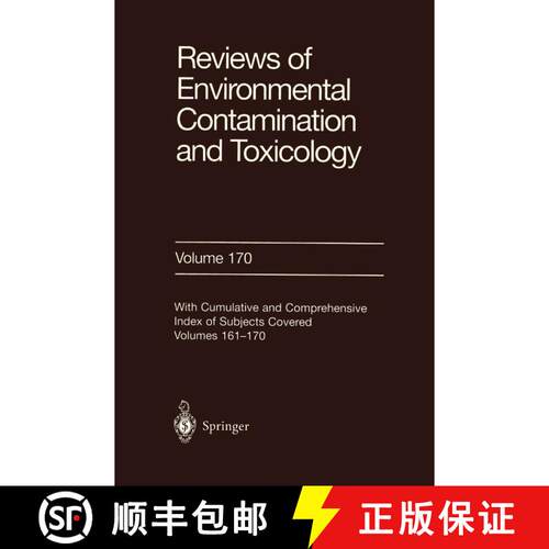 【3-4周达】精装 Reviews of Environmental Contamination and Toxicology 170 [9780387952635]