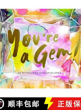 【3-4周达】You're a Gem!: 20 Notecards and Envelopes [9781452162836]