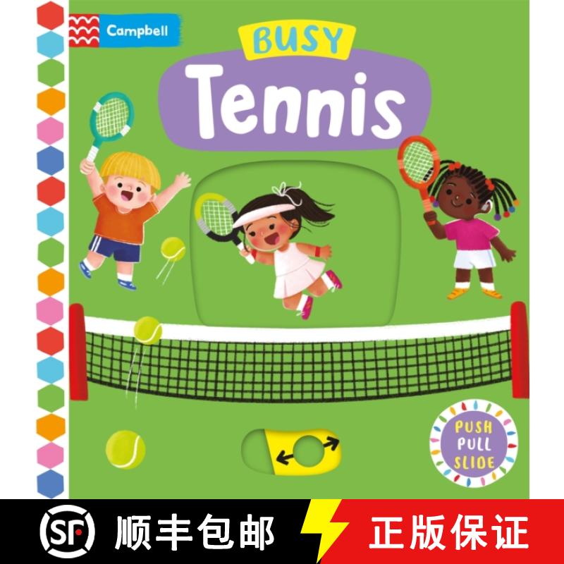 【3-4周达】Busy Tennis : A Push, Pull, Slide Book [9781035004423]