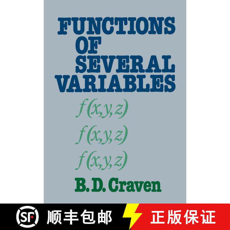 【3-4周达】Functions of several variables [9780412233401]