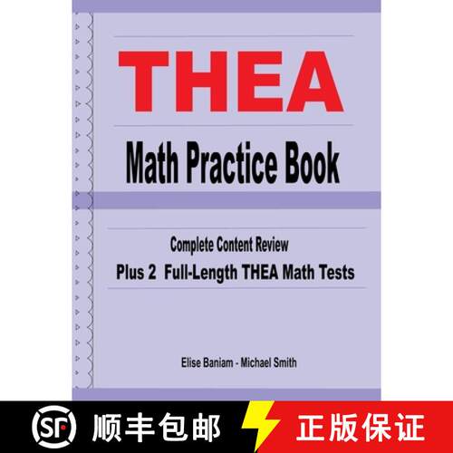【3-4周达】THEA Math Practice Book: Complete Content Review Plus 2 Full-length THEA Math Tests [9781636201870]