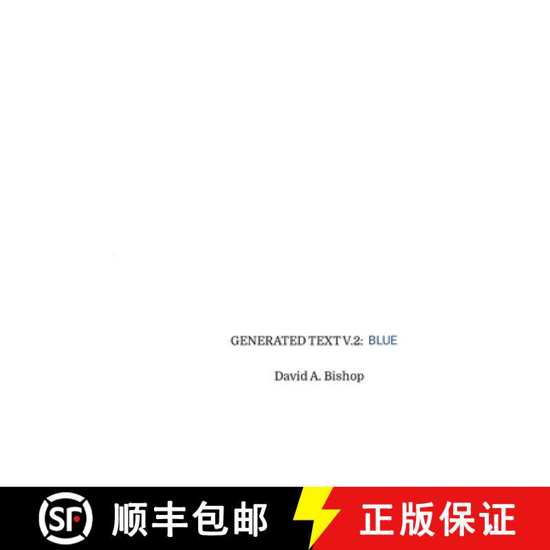 【3-4周达】Generated Text, V.2: The Blue Volume [9781312466142]