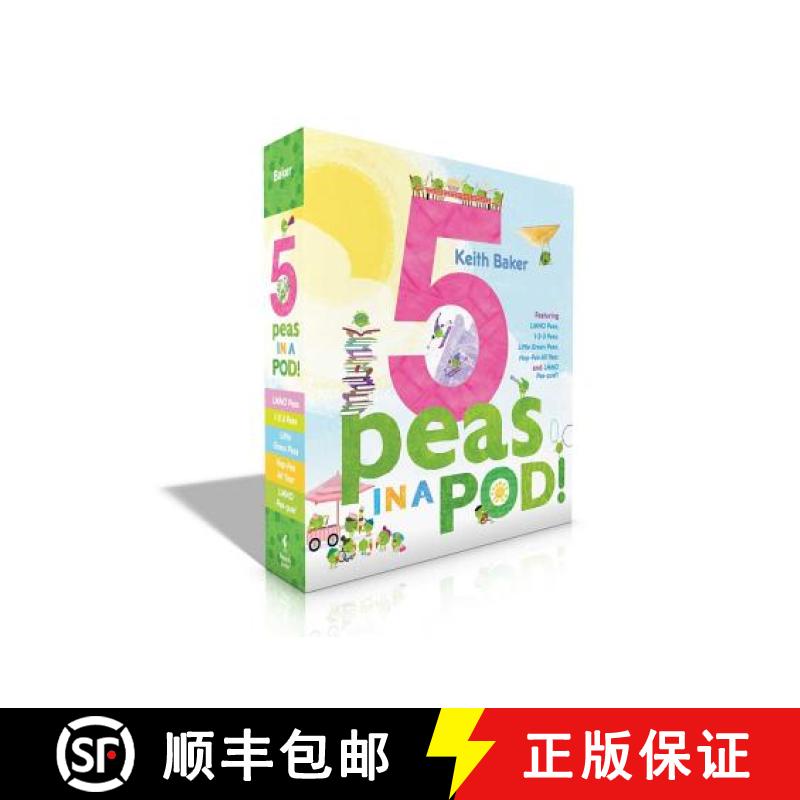 【3-4周达】5 Peas in a Pod! (Boxed Set): Lmno Peas; 1-2-3 Peas; Little Green Peas; Hap-Pea All Year; ... [9781534403796]