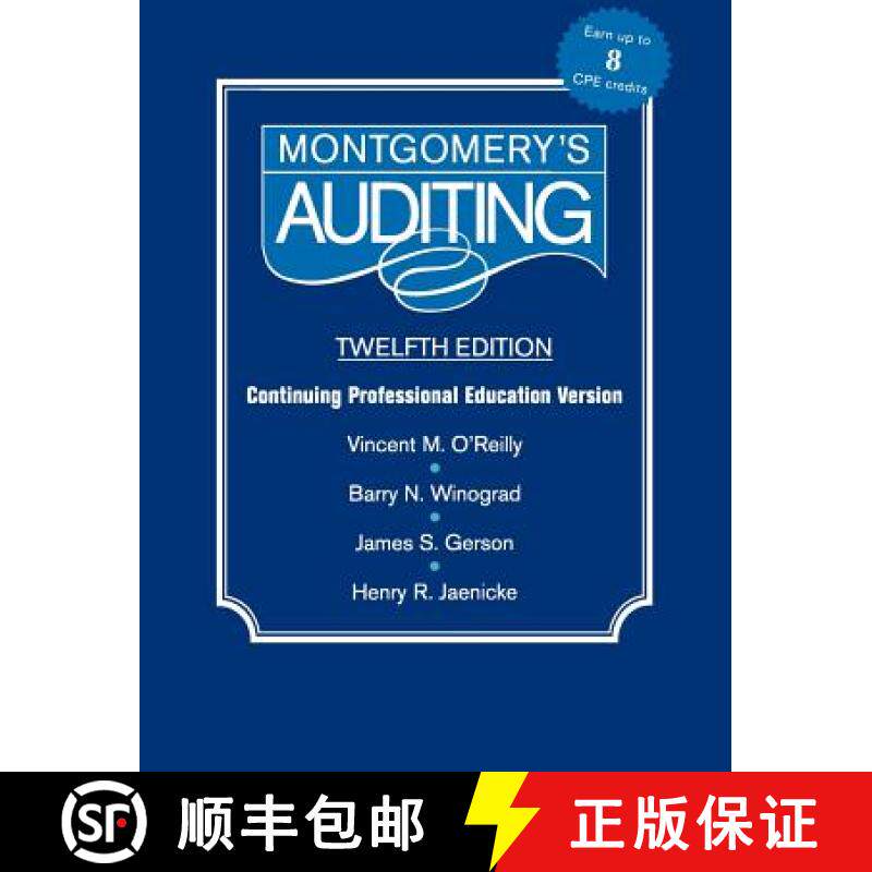 【3-4周达】Montgomery'S Auditing: Continuing Professional Education Version, Twelfth Edition [Wiley会计] [9780471346050]