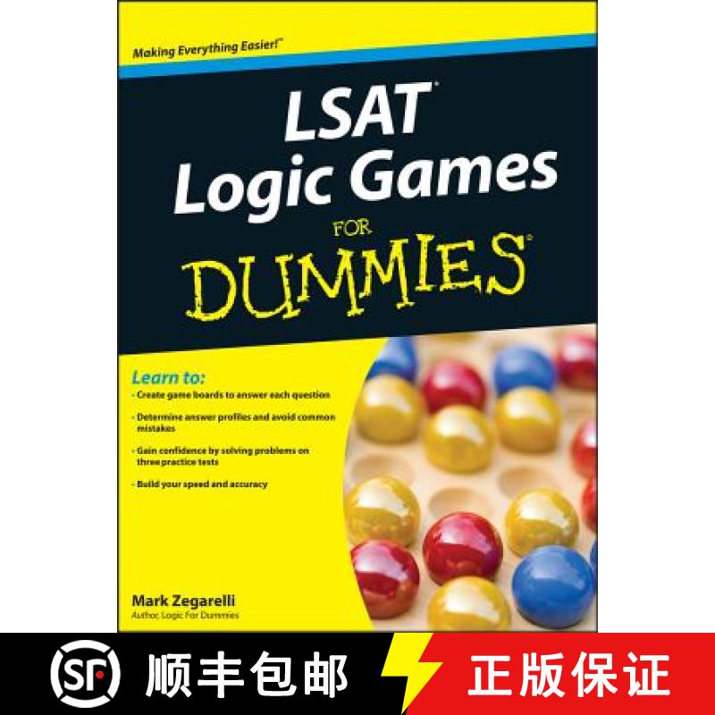 【3-4周达】Lsat Logic Games For Dummies [Wiley备考类] [9780470525142]